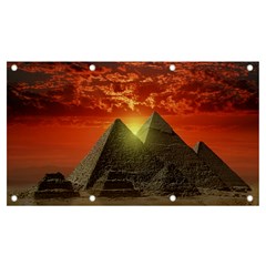 Pyramids Egypt Monument Landmark Sunrise Sunset Egyptian Banner And Sign 7  X 4  by Proyonanggan