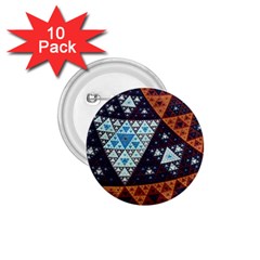 Fractal Triangle Geometric Abstract Pattern 1 75  Buttons (10 Pack)