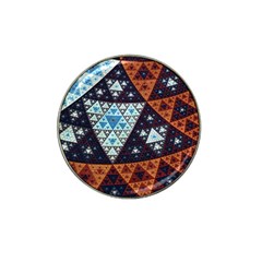 Fractal Triangle Geometric Abstract Pattern Hat Clip Ball Marker