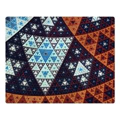 Fractal Triangle Geometric Abstract Pattern Two Sides Premium Plush Fleece Blanket (large)