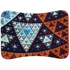 Fractal Triangle Geometric Abstract Pattern Velour Seat Head Rest Cushion