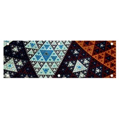 Fractal Triangle Geometric Abstract Pattern Banner And Sign 6  X 2 