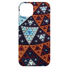 Fractal Triangle Geometric Abstract Pattern Iphone 14 Plus Black Uv Print Case