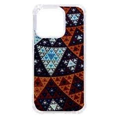 Fractal Triangle Geometric Abstract Pattern Iphone 14 Pro Tpu Uv Print Case by Cemarart