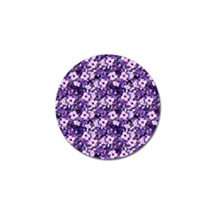 Purple Flowers 001 Purple Flowers 02 Golf Ball Marker