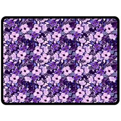 Purple Flowers 001 Purple Flowers 02 Fleece Blanket (large)