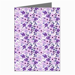 Purple Flowers 001 Greeting Card