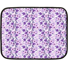 Purple Flowers 001 Two Sides Fleece Blanket (mini)