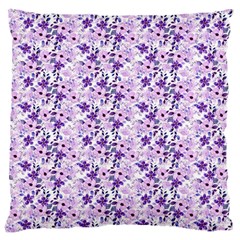 Purple Flowers 001 Large Cushion Case (one Side)