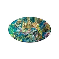 Abstract Petals Sticker Oval (100 Pack)
