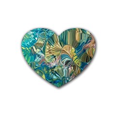 Abstract Petals Rubber Coaster (heart)