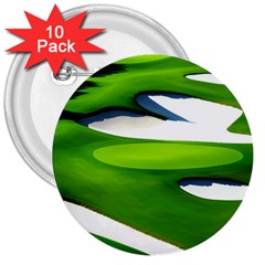 Golf Course Par Green 3  Buttons (10 Pack)  by Proyonanggan