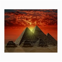 Pyramids Egypt Monument Landmark Sunrise Sunset Egyptian Small Glasses Cloth
