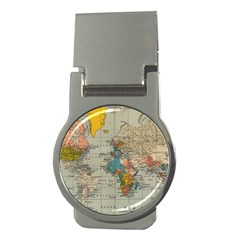 Vintage World Map Money Clips (round)  by Proyonanggan