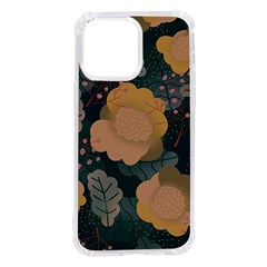 Flower Patterns Pattern Beige Green Iphone 14 Pro Max Tpu Uv Print Case by Proyonanggan