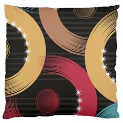 Circle Colorful Shine Line Pattern Geometric Large Cushion Case (two Sides)