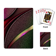 Texture Abstract Curve  Pattern Red Playing Cards Single Design (rectangle)