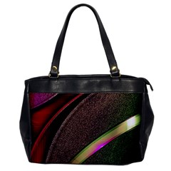 Texture Abstract Curve  Pattern Red Oversize Office Handbag