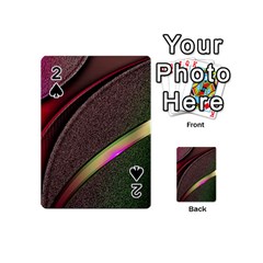 Texture Abstract Curve  Pattern Red Playing Cards 54 Designs (mini)