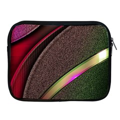 Texture Abstract Curve  Pattern Red Apple Ipad 2/3/4 Zipper Cases by Proyonanggan