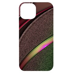 Texture Abstract Curve  Pattern Red Iphone 14 Black Uv Print Case