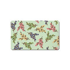 Berries Flowers Pattern Print Magnet (name Card)