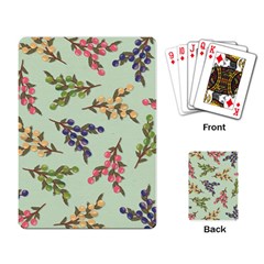 Berries Flowers Pattern Print Playing Cards Single Design (rectangle)