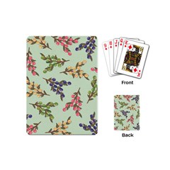 Berries Flowers Pattern Print Playing Cards Single Design (mini)