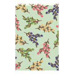 Berries Flowers Pattern Print Shower Curtain 48  X 72  (small) 