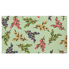 Berries Flowers Pattern Print Banner And Sign 7  X 4 