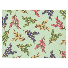 Berries Flowers Pattern Print Premium Plush Fleece Blanket (extra Small)