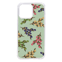 Berries Flowers Pattern Print Iphone 14 Pro Max Tpu Uv Print Case