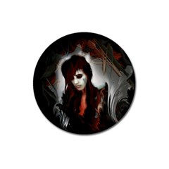 Melancholy Autumn Magnet 3  (round)