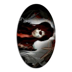 Melancholy Autumn Oval Magnet