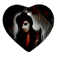 Melancholy Autumn Heart Ornament (two Sides)