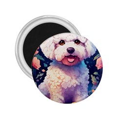 Cute Puppy With Flowers 2 25  Magnets by Sparkle