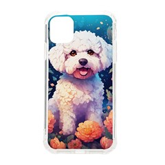 Cute Puppy With Flowers Iphone 11 Tpu Uv Print Case