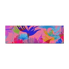 Pink And Blue Floral Sticker (bumper)