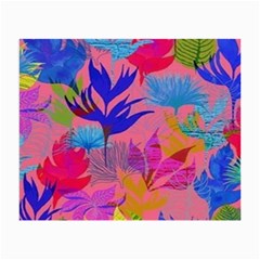 Pink And Blue Floral Small Glasses Cloth (2 Sides)