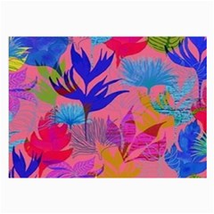 Pink And Blue Floral Large Glasses Cloth (2 Sides)