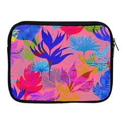 Pink And Blue Floral Apple Ipad 2/3/4 Zipper Cases