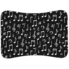 Chalk Music Notes Signs Seamless Pattern Velour Seat Head Rest Cushion