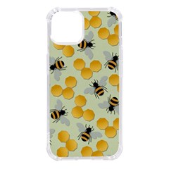 Bees Pattern Honey Bee Bug Honeycomb Honey Beehive Iphone 14 Tpu Uv Print Case by Bedest