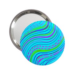 Pattern Swirl Pink Green Aqua 2 25  Handbag Mirrors