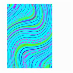 Pattern Swirl Pink Green Aqua Large Garden Flag (two Sides) by Ndabl3x