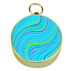 Pattern Swirl Pink Green Aqua Gold Compasses