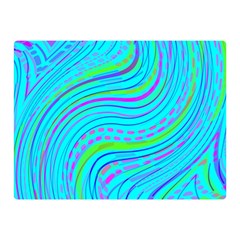 Pattern Swirl Pink Green Aqua Two Sides Premium Plush Fleece Blanket (mini)