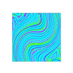 Pattern Swirl Pink Green Aqua Satin Bandana Scarf 22  X 22 