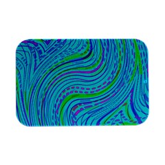 Pattern Swirl Pink Green Aqua Open Lid Metal Box (silver)  