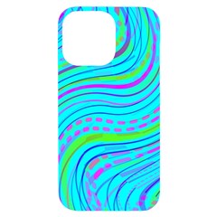 Pattern Swirl Pink Green Aqua Iphone 14 Pro Max Black Uv Print Case